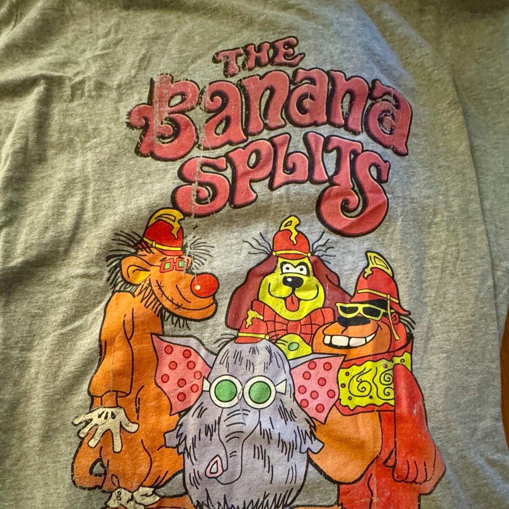 Gray Short Sleeve Tee with Retro Design